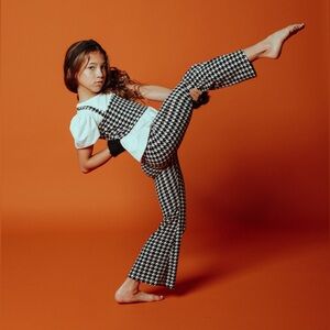 Black & White houndstooth Set size 8